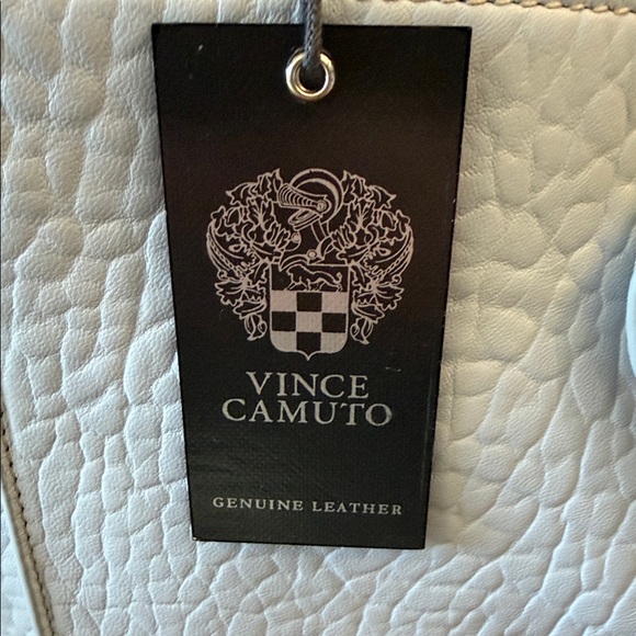 🆕 Vince Camuto Ice Blue Tote with Gold Accent Luxury Leather - Picture 6 of 11
